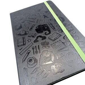 Moleskine Black Hard Cover Notebook Grid Evernote Compatible Includes Stickers